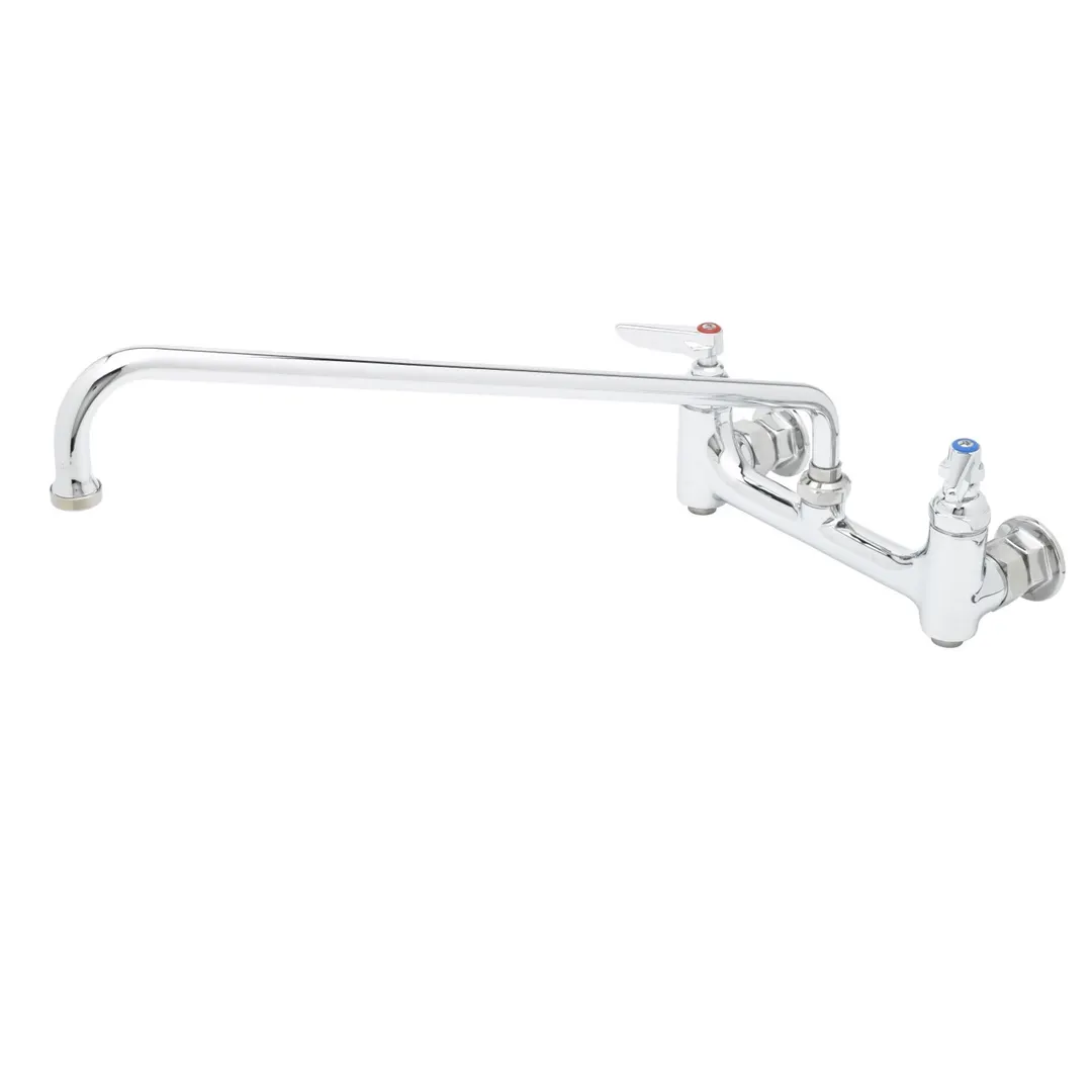 T&S Brass B-0230-BST Sink Mixing Faucet, 18" Swing Nozzle, Wall Mounted
