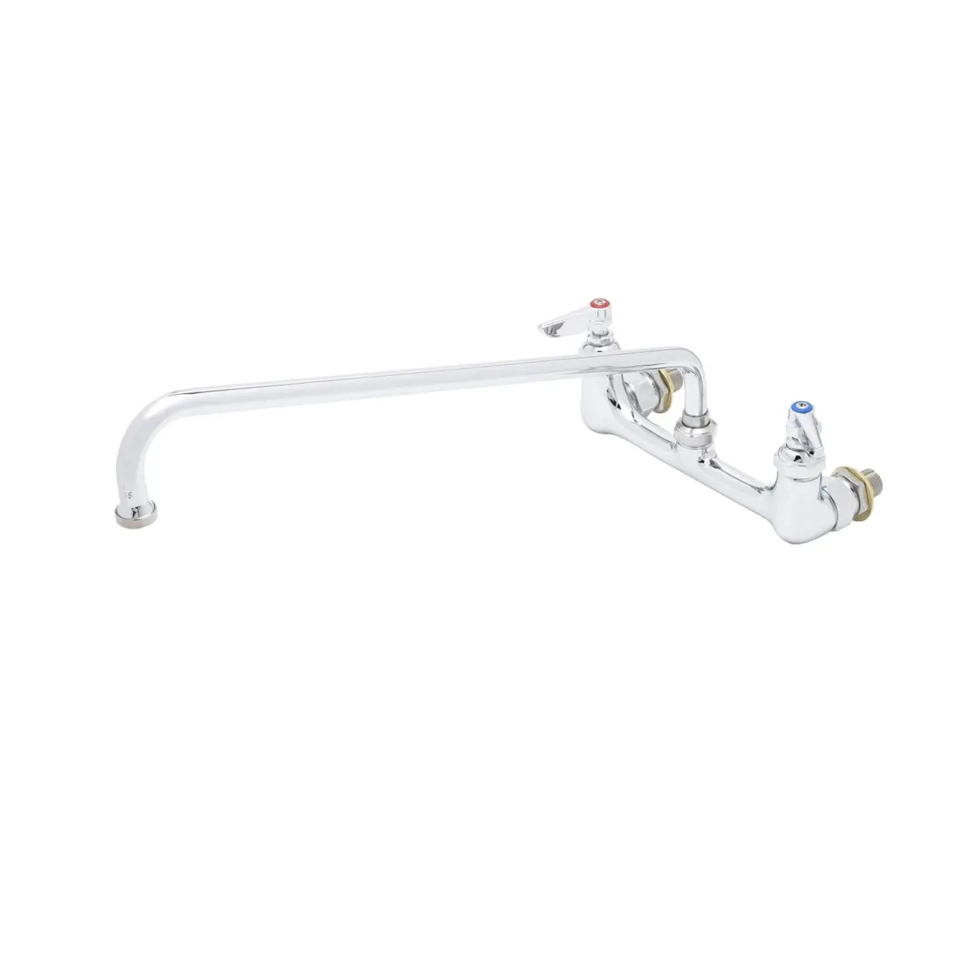 T&S Brass B-0230-CC Sink Mixing Faucet, 18" Swing Nozzle, Wall Mounted
