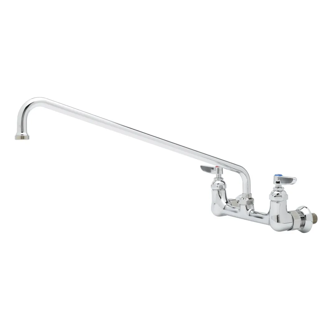 T&S Brass B-0230-EE Faucet, 18" Swing Nozzle, Wall Mount, 8" Centers, (065X)