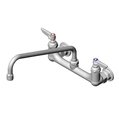 T&S Brass B-0231-A22-CVH Pantry Mixing Faucet, Double, Wall Mount, 8" Centers