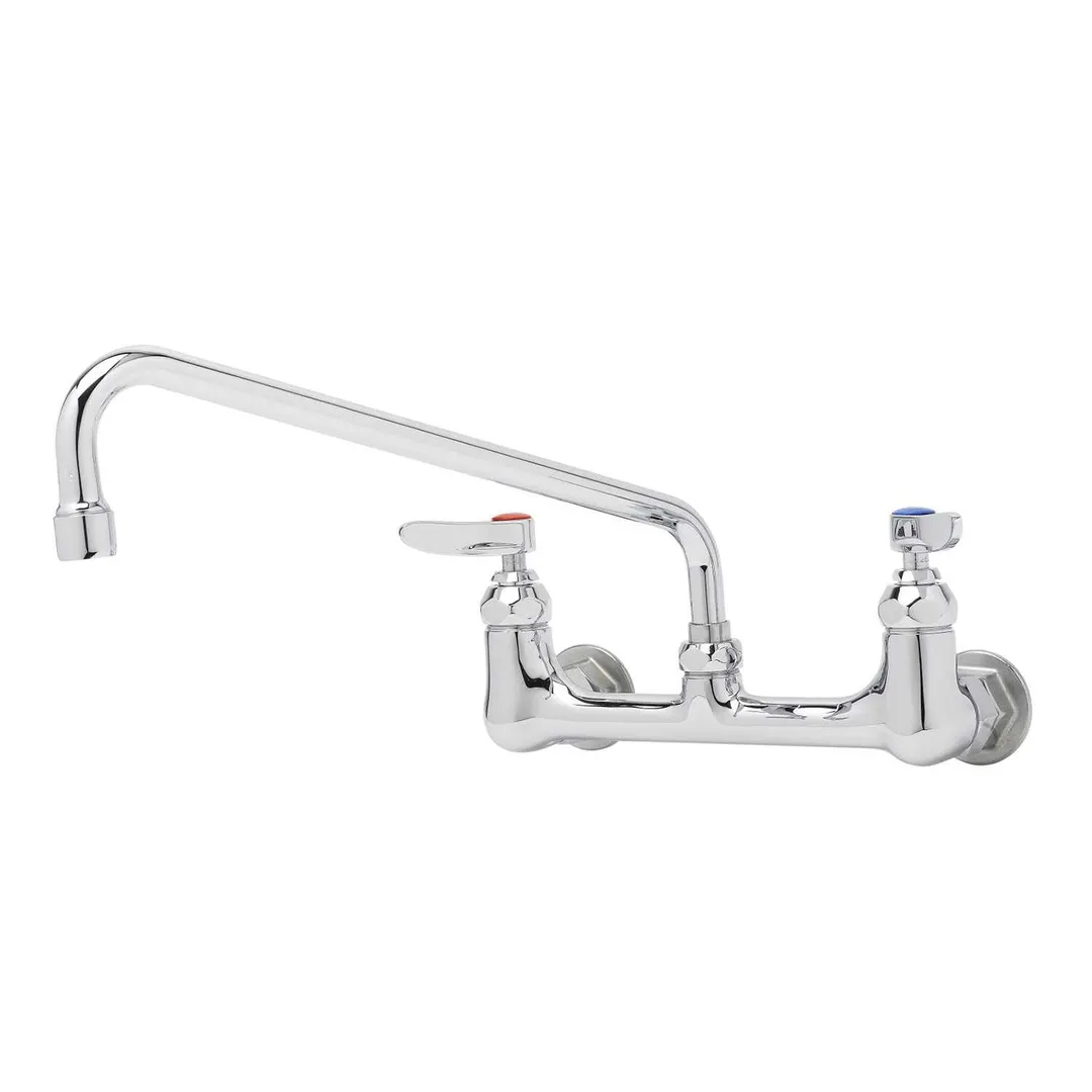 T&S Brass B-0231-AM Sink Mixing Faucet, Wall Mount, 8" Centers, 12" Swing Nozzle