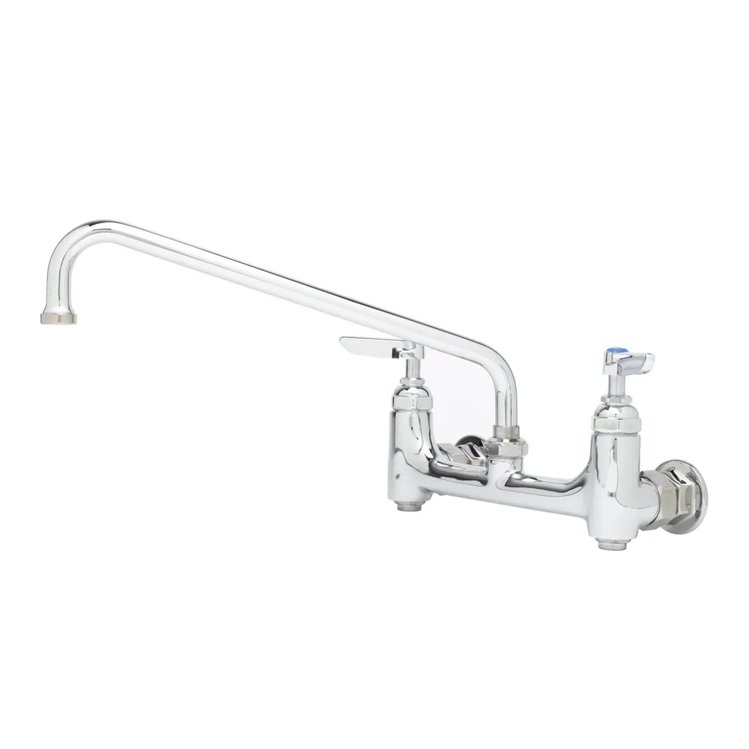 T&S Brass B-0231-BST Sink Mixing Faucet, 12" Swing Nozzle, Wall Mounted