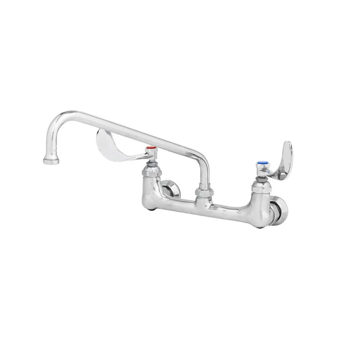 T&S Brass B-0231-CR4-L22 Pantry Faucet, Single, Wall Mount, 8" Centers