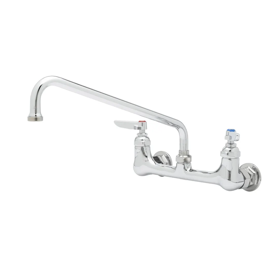 T&S Brass B-0231-CR Faucet, 12" Swing Nozzle, 8" Wall Mount Base