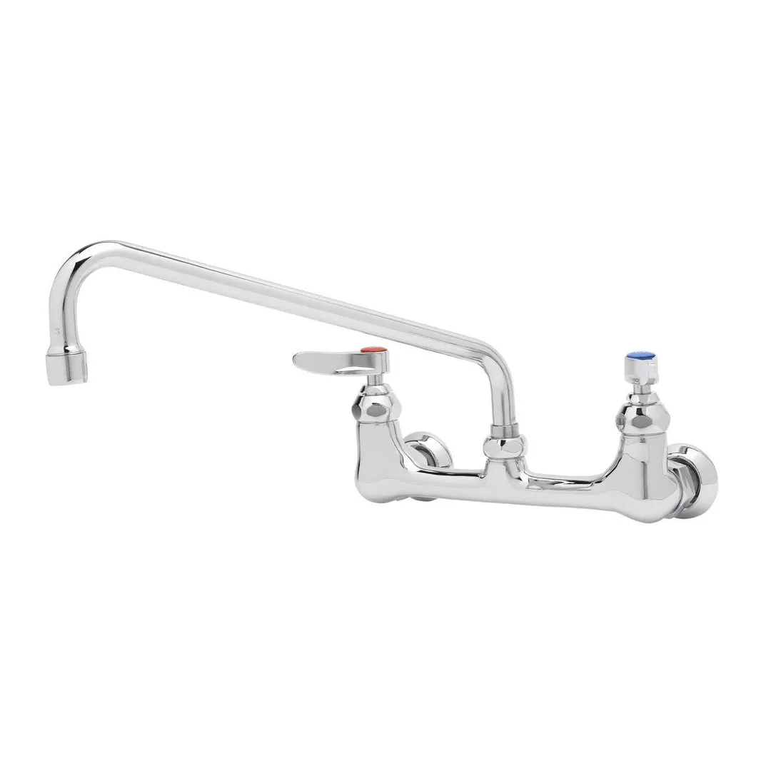 T&S Brass B-0231-EEM Pantry Faucet, Double, 12" Swing Nozzle (062X), Wall Mount