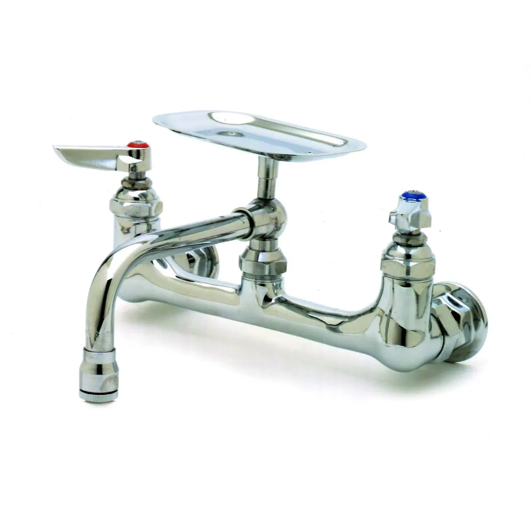 T&S Brass B-0233-01 Sink Mixing Faucet, Wall Mounted, 160 X 6" Soap Dish Nozzle