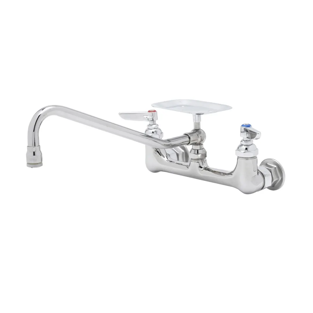 T&S Brass B-0233-04 Sink Mixing Faucet, Wall Mounted, 163 X 18" Soap Dish Nozzle