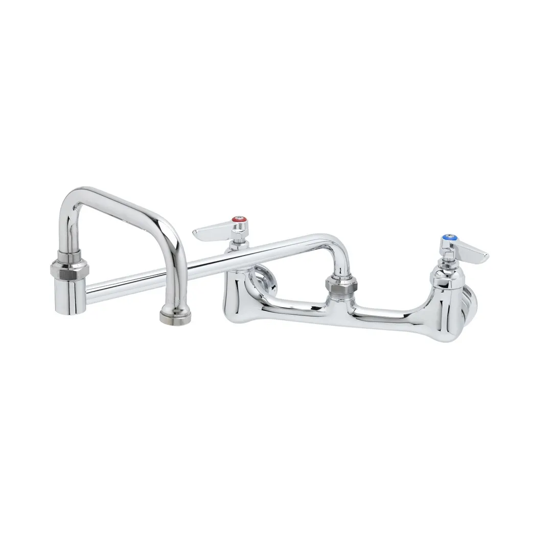 T&S Brass B-0267 Sink Mixing Faucet, 12" Long Double Joint Swing Nozzle