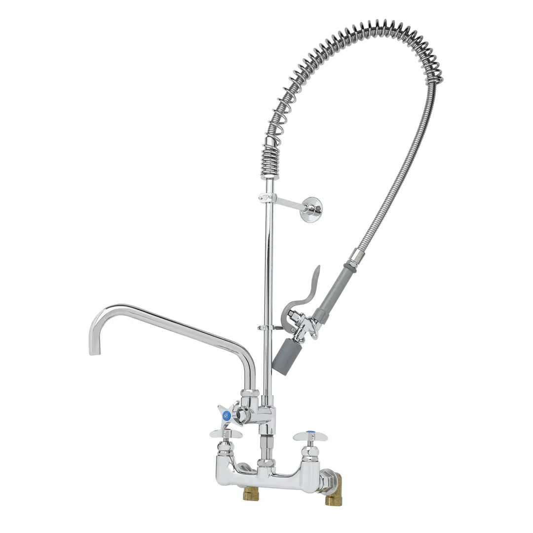 T&S Brass B-0287-427-BC Big-Flow Pre-Rinse Unit, Wall Mount, 8" Centers