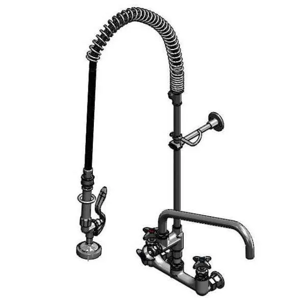 T&S Brass B-0287-A14BEKST Easyinstall Big-Flo Pre-Rinse Unit, Wall Mount