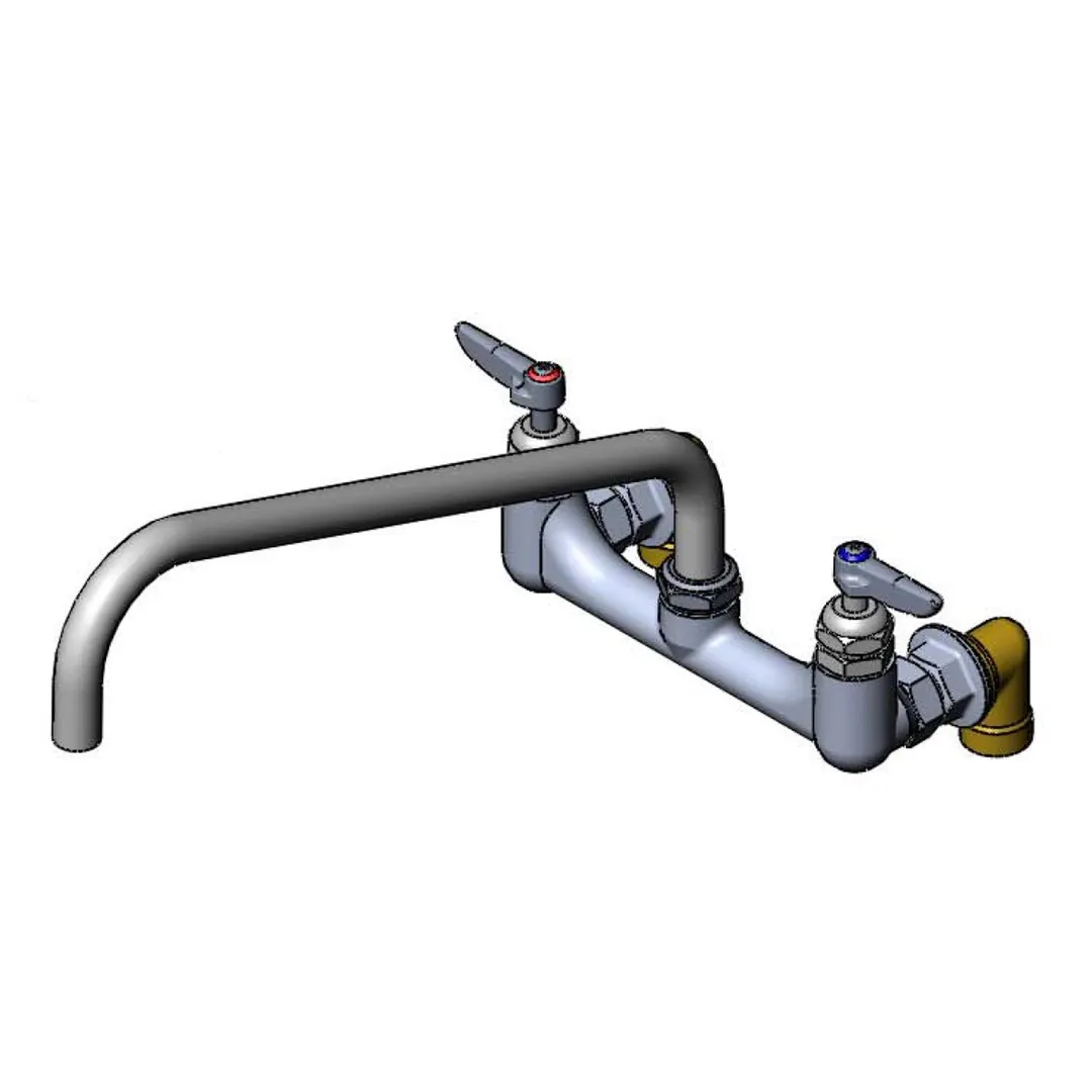 T&S Brass B-0290-01 Big-Flo Mixing Faucet, Wall Mount, 8" Adjustable Centers