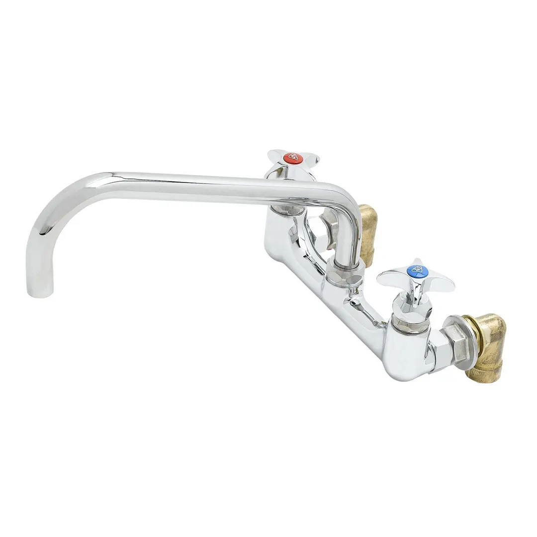 T&S Brass B-0290-AM Sink Mixing Faucet, Wall Mount, 8" Adjustable Centers