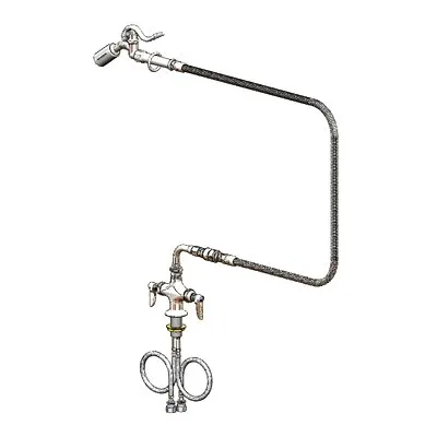 T&S Brass B-0300-WD Double Pantry Faucet, Quarter-Turn Eterna Cartridges