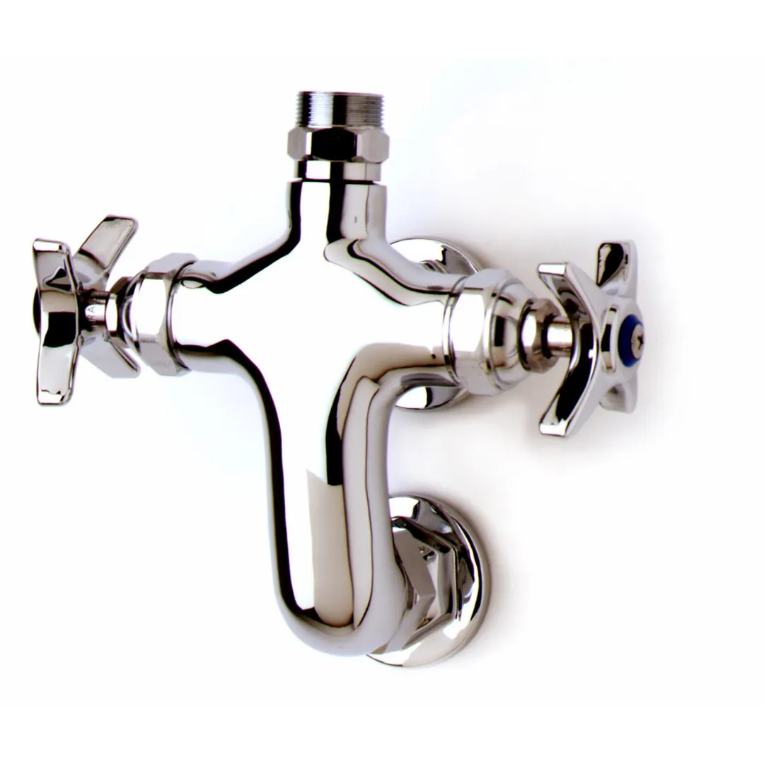 T&S Brass B-0316-LN Pantry Faucet, Double, Splash-Mounted, Swivel Base Only