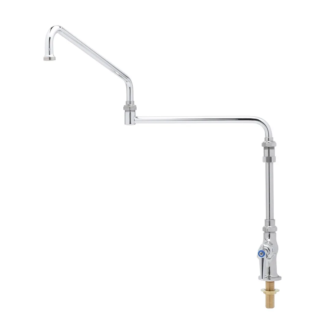 T&S Brass B-0319-03 Single Pantry Faucet, Deck Mount, 24", Double Joint