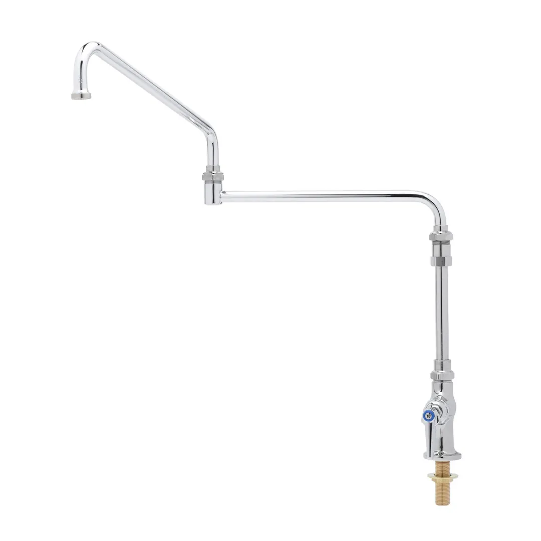 T&S Brass B-0319-04 Single Pantry Faucet, Deck Mount, 24", Double Joint