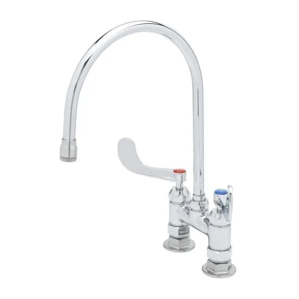 T&S Brass B-0325-134X-CR4 Pantry Faucet, Double, Deck Mount