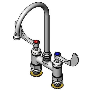 T&S Brass B-0325-CC-CR-W4 Mixing Faucet, Deck Mount, 4" Centers