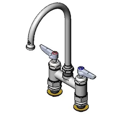 T&S Brass B-0325-CC-CR Mixing Faucet, Deck Mount, 4" Adjustable Centers