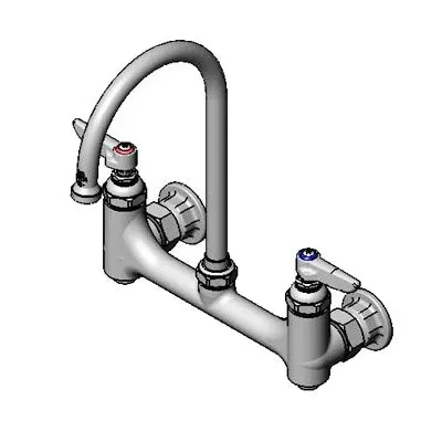 T&S Brass B-0331-BST Faucet, Wall Mount, 8" Adjustable Centers
