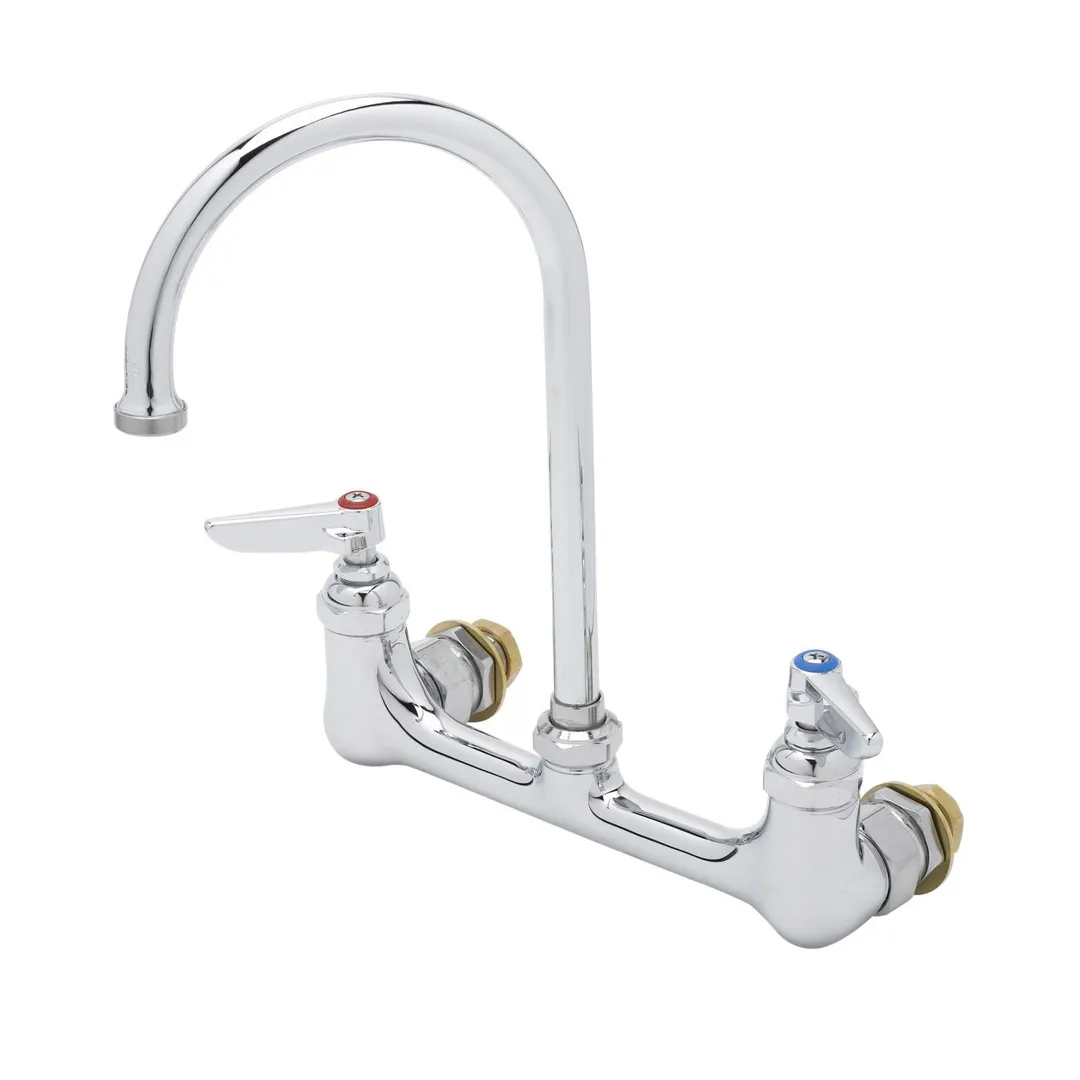 T&S Brass B-0331-CC Faucet, Wall Mount, 8" Adjustable Centers