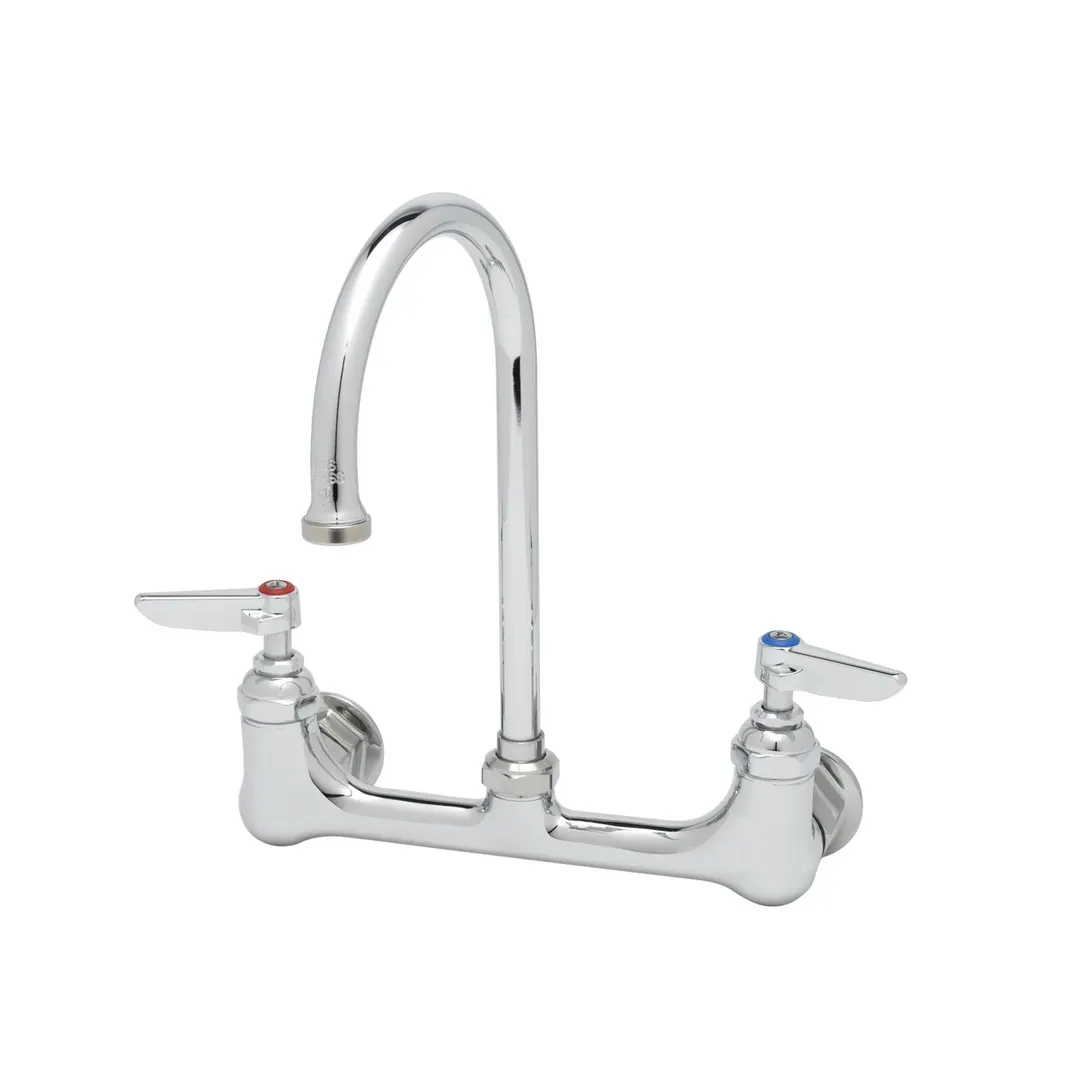 T&S Brass B-0331-VF22-EL Faucet, Wall Mount, 8" Adjustable Centers