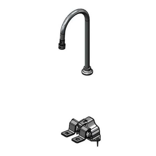 T&S Brass B-0502-03-VL15 Pedal Valve, Double, Floor Mount