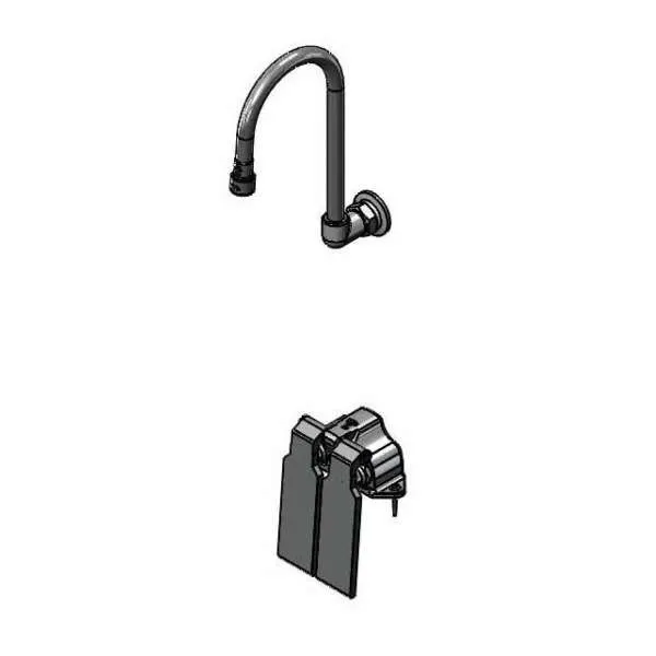 T&S Brass B-0509-537KVL15 Pedal Valve, Double, Ledge-Mounted