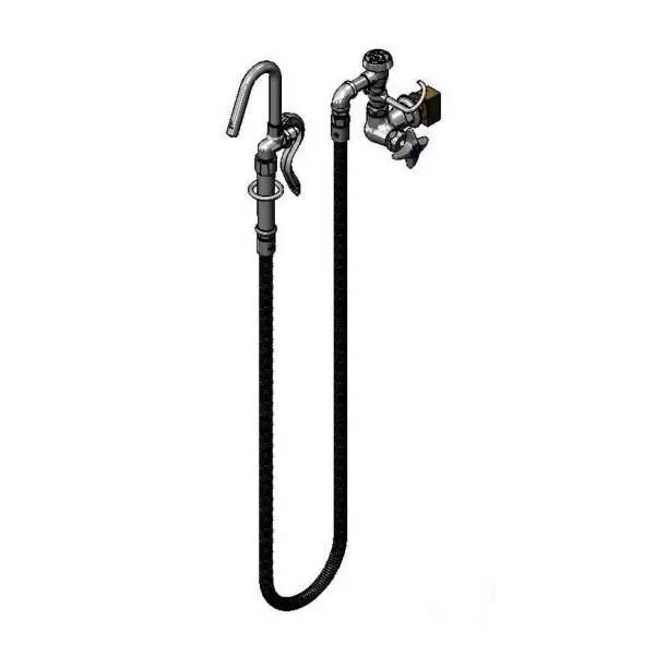 T&S Brass B-0605-CR-EK Pot Filler Faucet, Wall Mount, Single Control