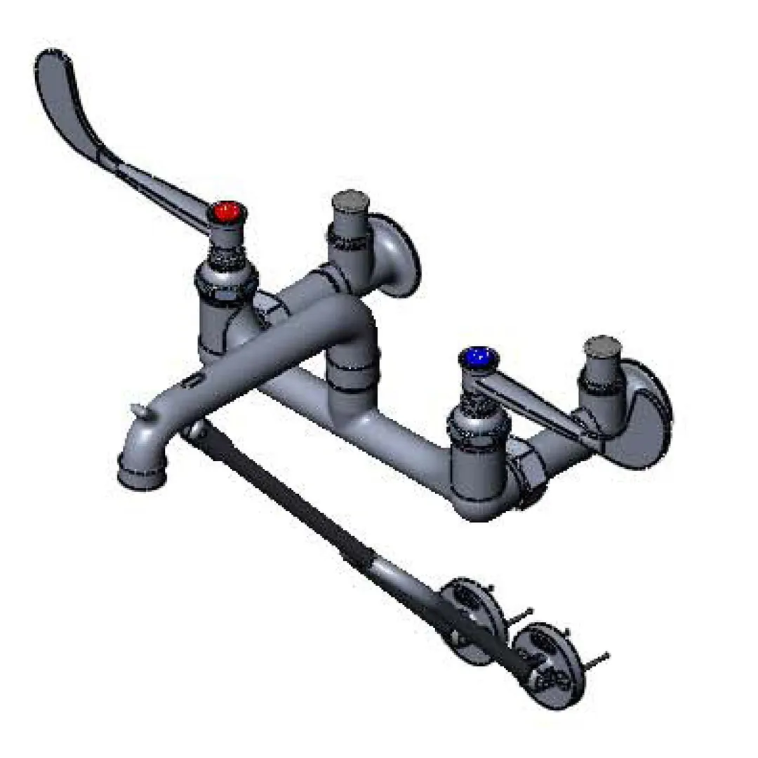 T&S Brass B-0651-06 Service Sink Faucet, Wall Mount, 8" Centers
