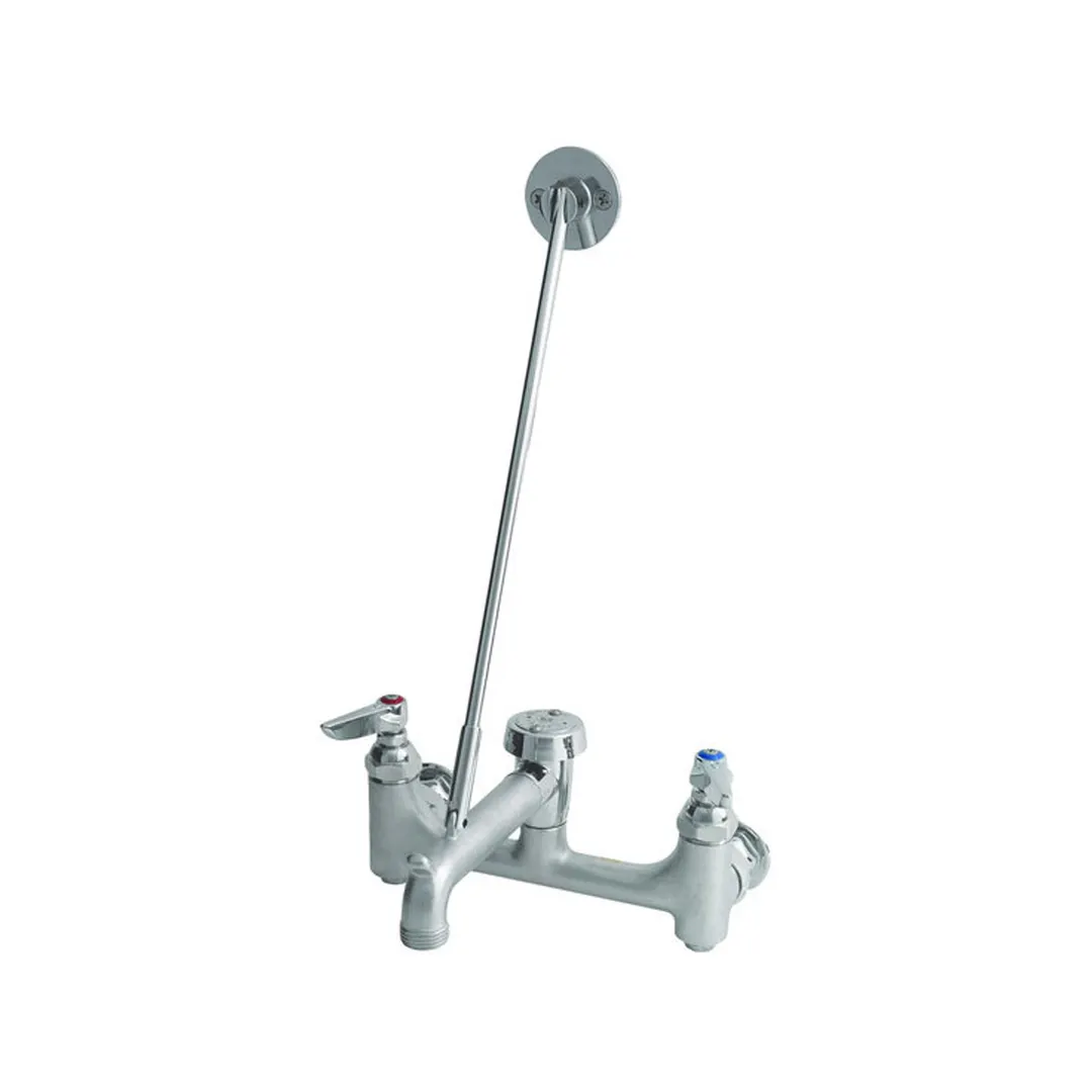 T&S Brass B-0665-CRBSTRVR Service Sink Faucet, Wall Mount, 8" Centers