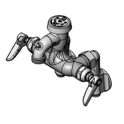 T&S Brass B-0669-01 Service Sink Faucet, Wall Mount, Adjustable Center