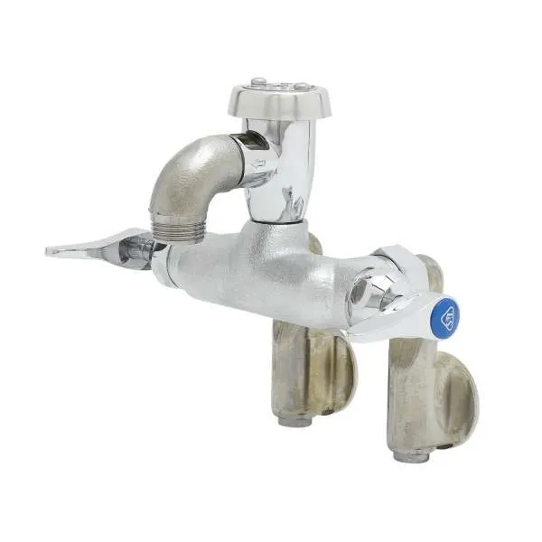 T&S Brass B-0669-CR-RGH Service Sink Faucet, Wall Mount, Adjustable Centers