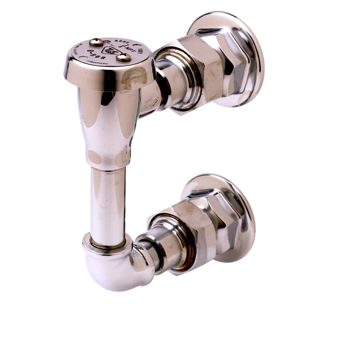 T&S Brass B-0929 Vacuum Breaker Assembly, All Brass, Heavily Chromium Plated