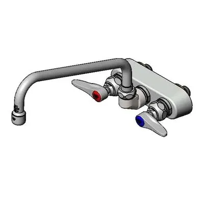 T&S Brass B-1107 Faucet, 10" Swing Nozzle, Back Mounted