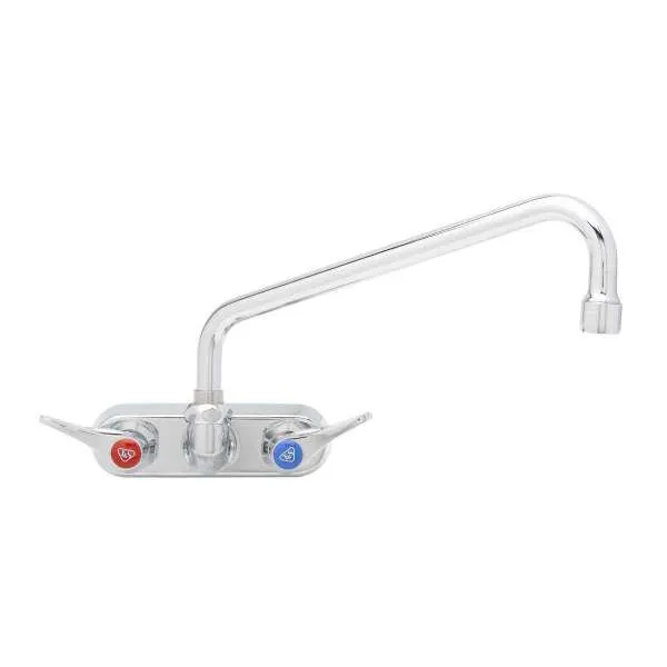 T&S Brass B-1117-CR-M Workboard Faucet, Wall Mount, 4" Centers