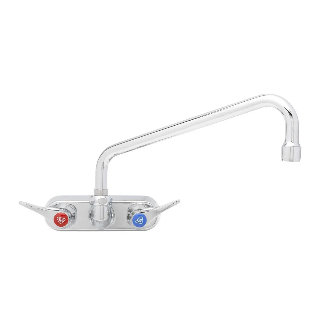 T&S Brass B-1118 Faucet, 12" Swing Nozzle, Splash Mounted