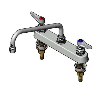 T&S Brass B-1122-XS Faucet, 10" Swing Nozzle, Deck Mounted