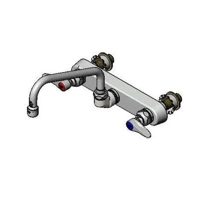 T&S Brass B-1126-XS Faucet, 8" Swing Nozzle, Splash Mounted, 2" Ips Shanks