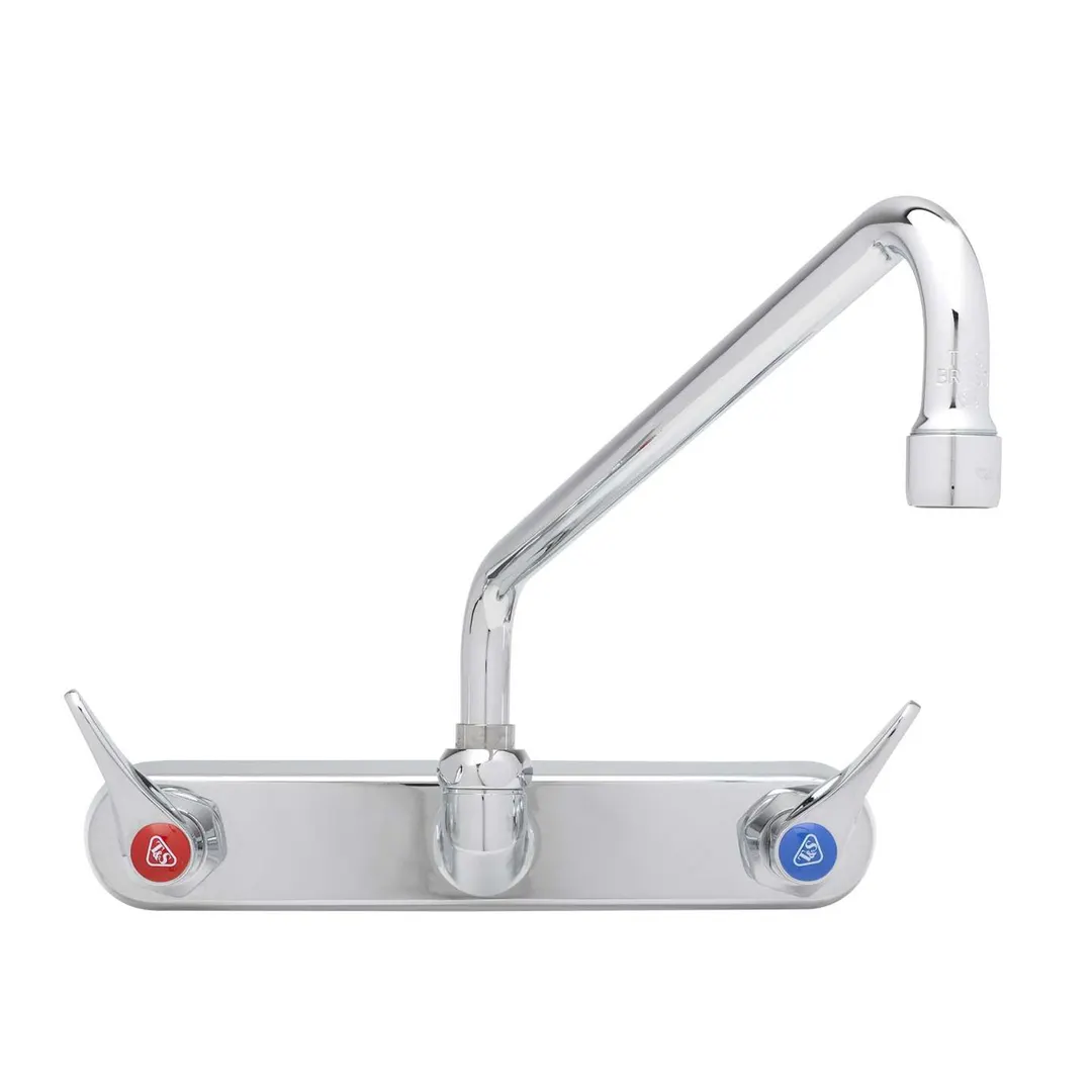 T&S Brass B-1128-CR Workboard Faucet, Wall Mount, 8" Centers