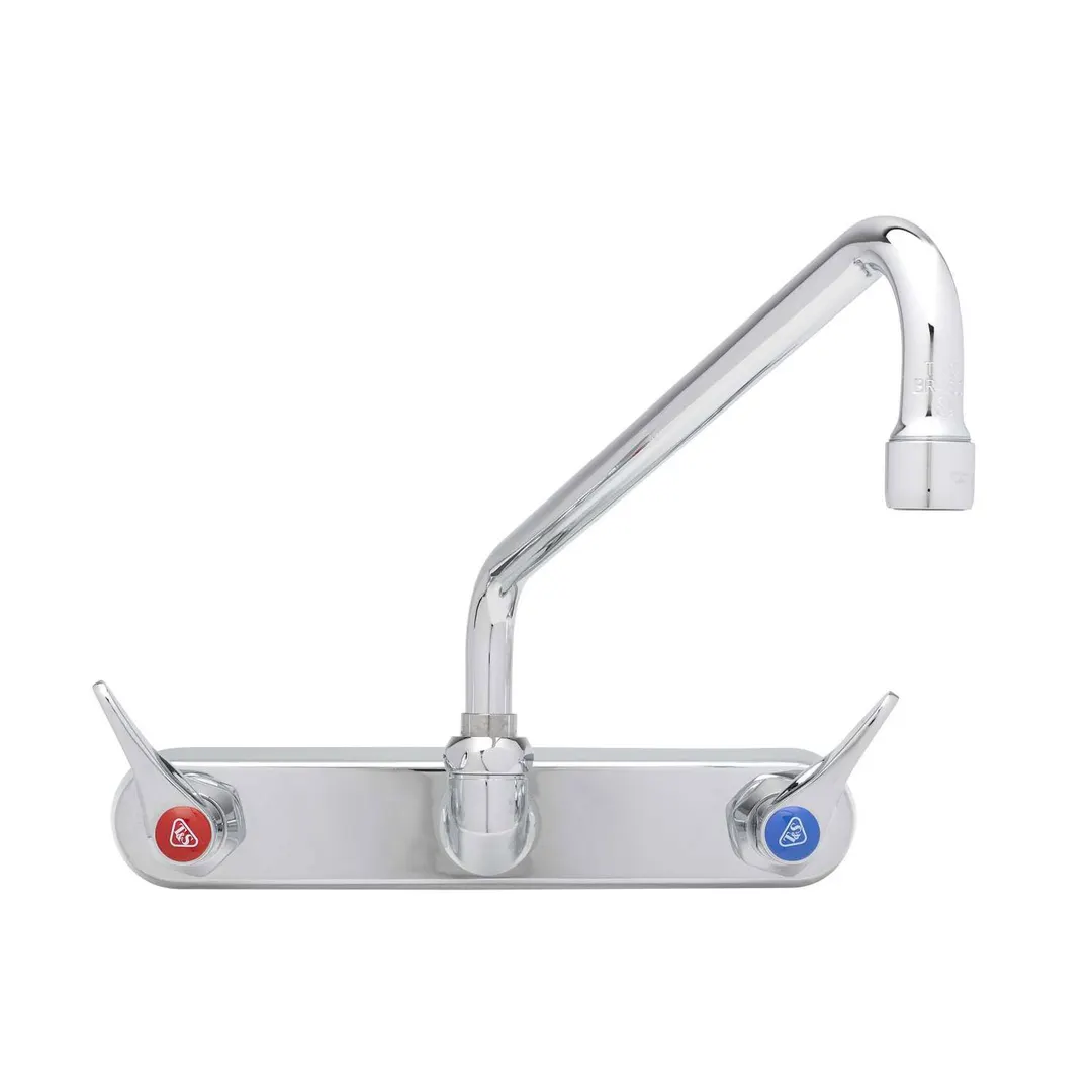 T&S Brass B-1128 Workboard Faucet, Wall Mount, 8" Centers