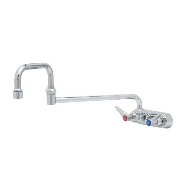 T&S Brass B-1136-CR Workboard Faucet, Wall Mount, 4" Centers
