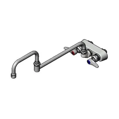 T&S Brass B-1136 Faucet, 18" Double-Jointed Nozzle, Splash Mounted