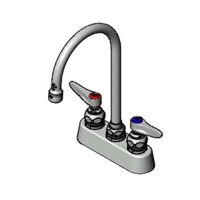 T&S Brass B-1140 Faucet, Gooseneck Nozzle, Deck Mount