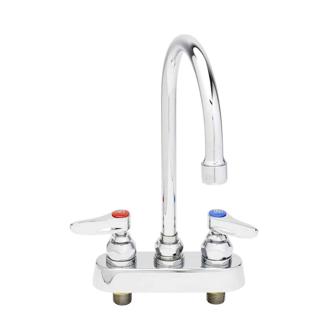 T&S Brass B-1141-2-V12-CR Workboard Mixing Faucet, Deck Mount, 4" Oc