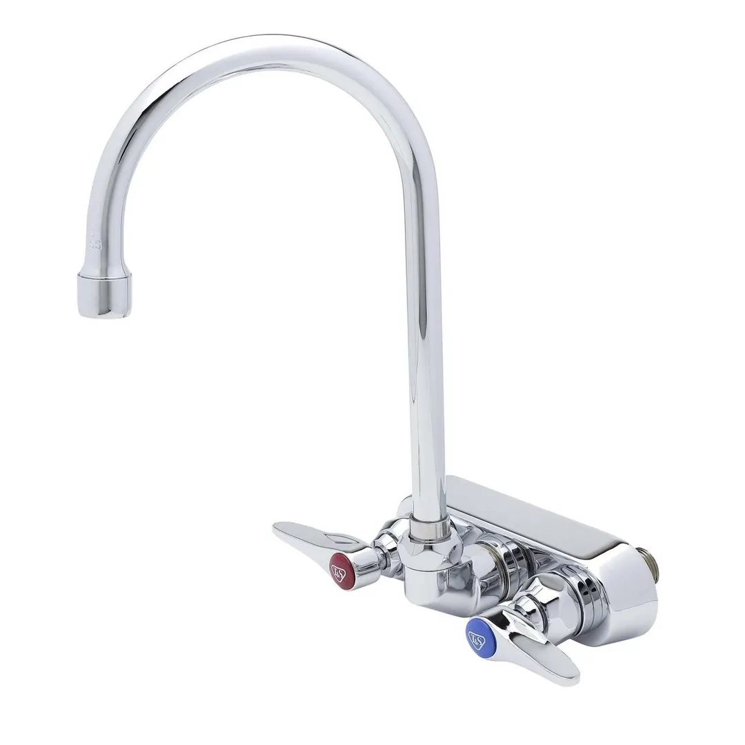 T&S Brass B-1146-WS Workboard Faucet, Wall Mount, 4" Centers