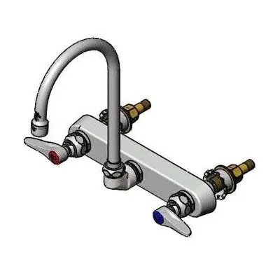 T&S Brass B-1147-XS Workboard/Bar Sink Faucet, Wall Mount, 8" Centers