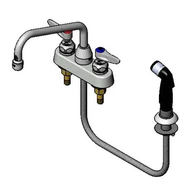 T&S Brass B-1171 Lavatory Faucet, Deck Mounted, Faucet On 4" Centers