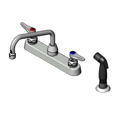 T&S Brass B-1172-07 Faucet Workboard, Deck Mount, 8" Centers, 8" Swing Nozzle