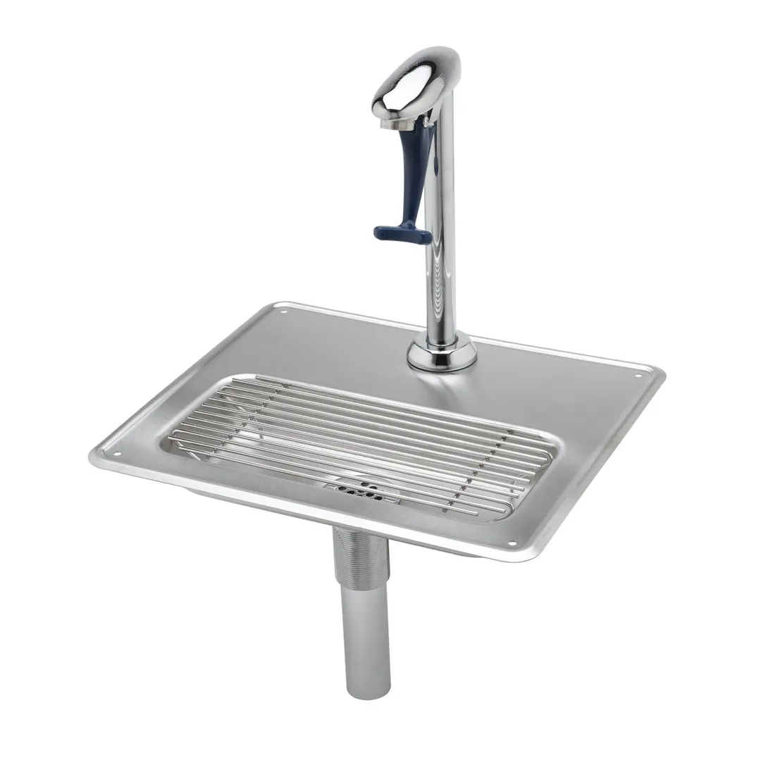 T&S Brass B-1230 Water Station, Drop-In, 10-1/2" 18 Ga. Stainless Steel Drip Pan